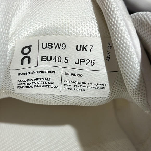 On Running Cloud 5 White Chambray Running Sneakers Shoes Womens Size 9 - Picture 14 of 14